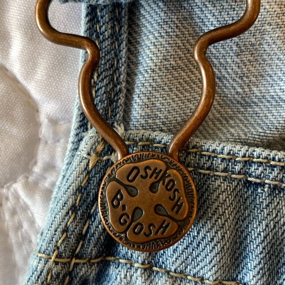 OSHKOSH B'GOSH Girls Denim Bib Dress with Sparkle Tutu, Blue & Ivory, Size: 3T - Picture 9 of 11